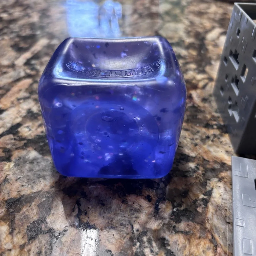 MINECRAFT JELLY CUBES - RARE Purple Viral Squishy Nee Doh Ish Type Fidget